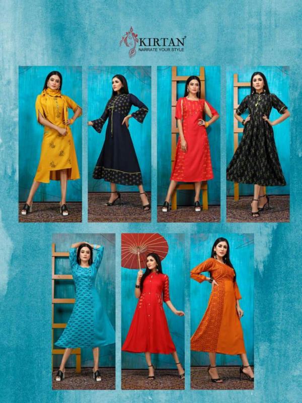 Kirtan Monal-Rayon-Fancy-Kurti